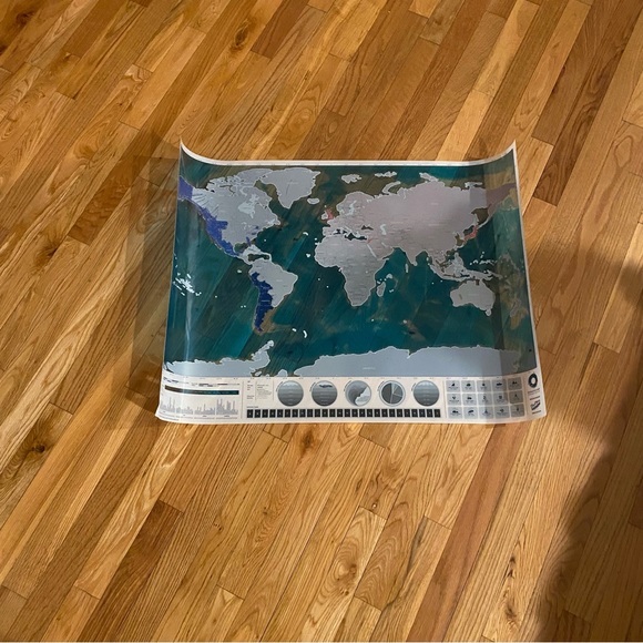 Luckies of London Ltd Store
Large World Ocean Scratch Map – Personalized World - Picture 2 of 9